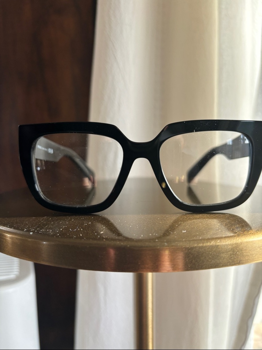 Prada Black High-Gloss Square Frame Sunglasses - Picture 4 of 8